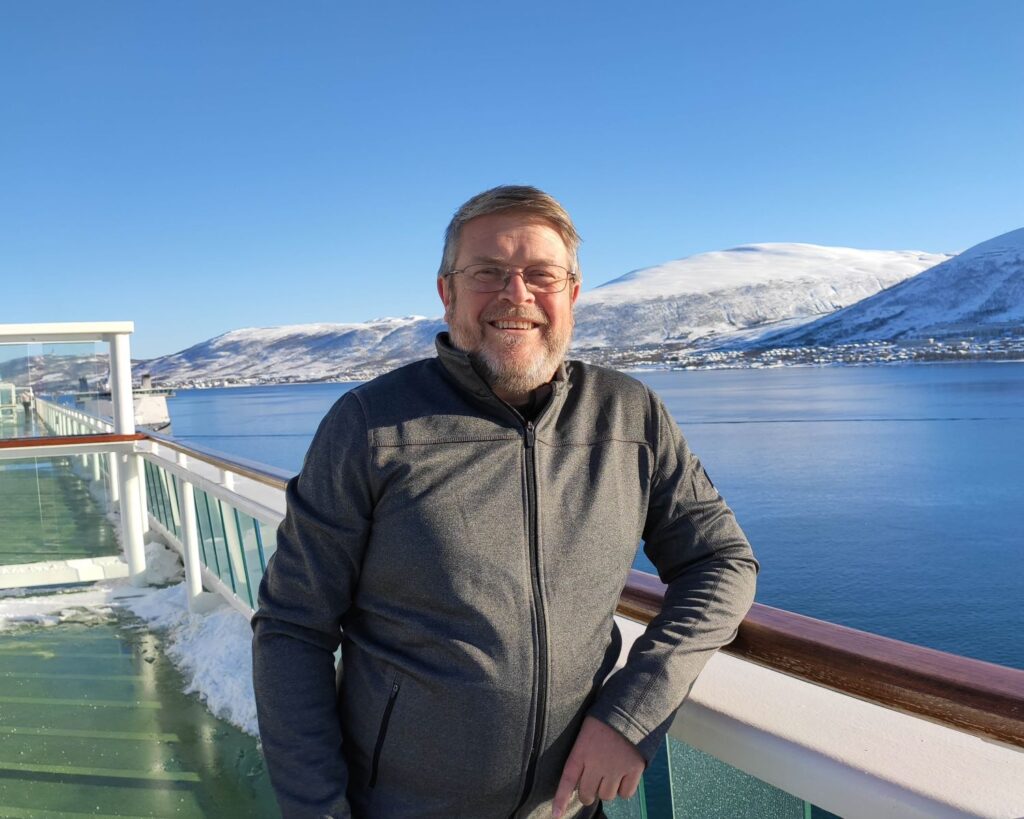 Ken enjoying the scenery in Tromso