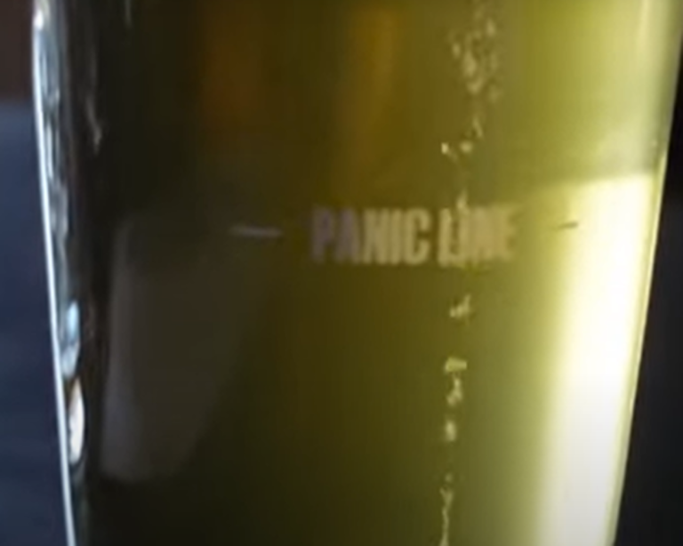 Panic line on a beer glass!