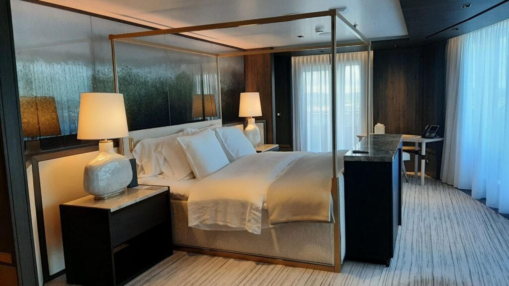 Bespoke bed in the Regent Suite Master Bedroom