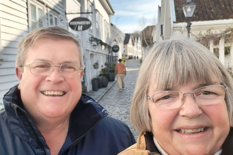 Both of us in Gamle Stavanger
