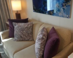 Stateroom seating area