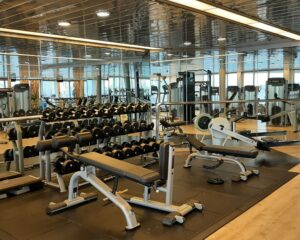 Part of the well equipped fitness area