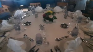 Tables set for our Lunch