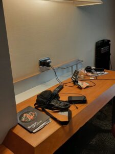 Work surface and Trouser Press