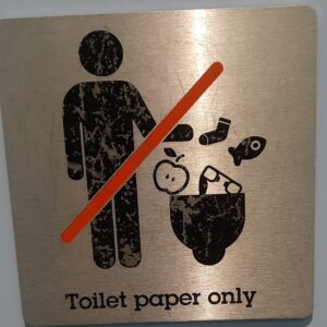 Toilet sign