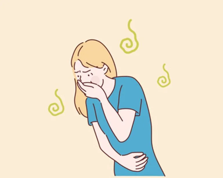 Cartoon of sickness