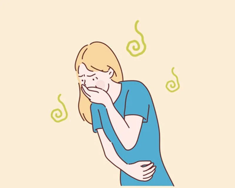 Cartoon of sickness