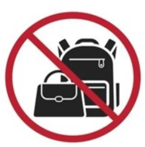 Don't place bags on eating surfaces