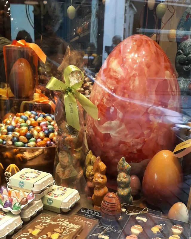 Chocolate Egg Window Display