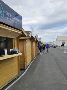 Sales kiosks on the Quayside