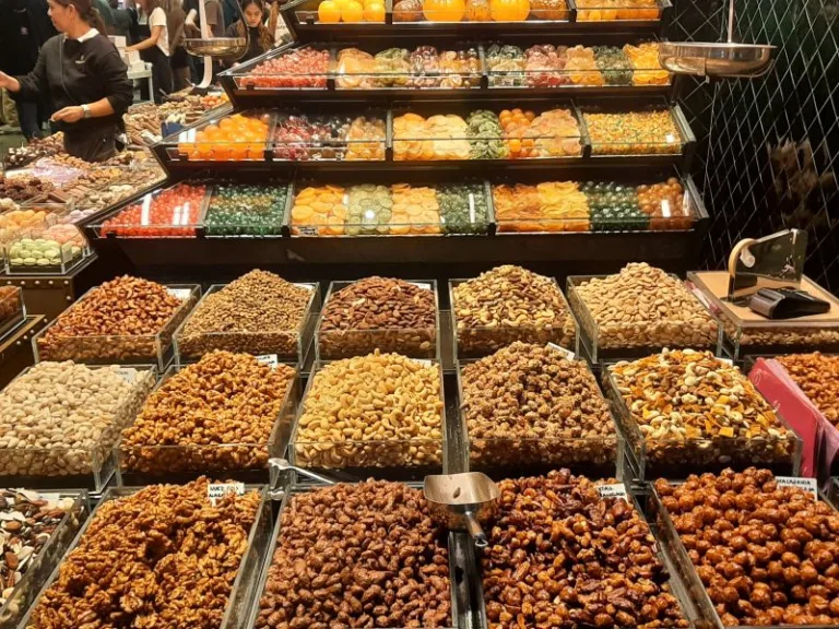 Stall in La Boqueria Market