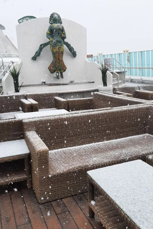 Snow on the Lido Deck
