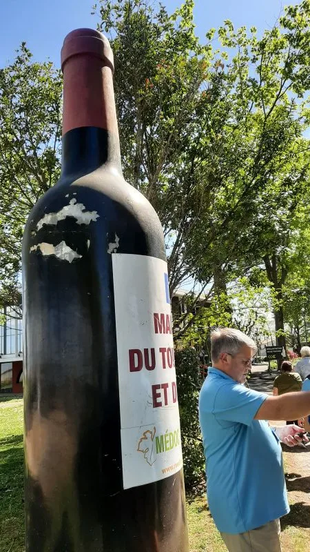 Wine comes in Large bottles